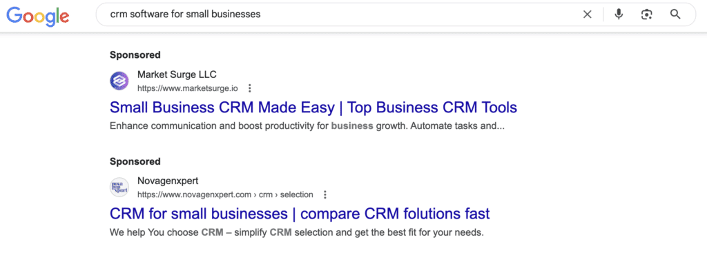 high-intent keyword ads