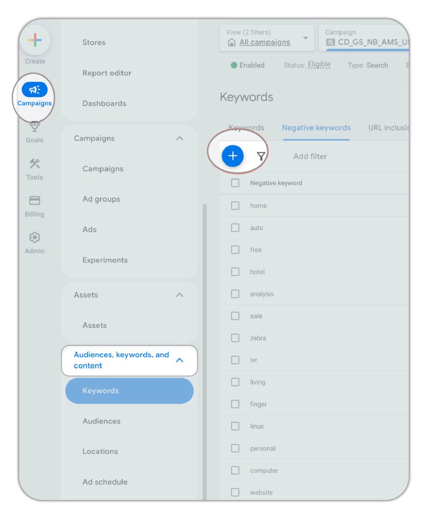 Check your search terms report regularly
