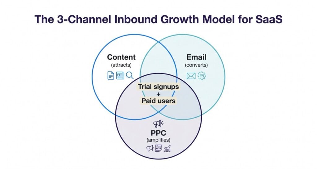 3 channel inbound growth model for SaaS