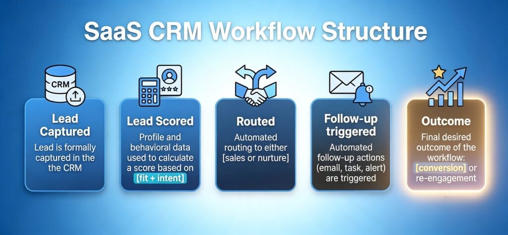 SaaS CRM workflow structure
